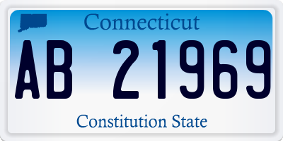 CT license plate AB21969