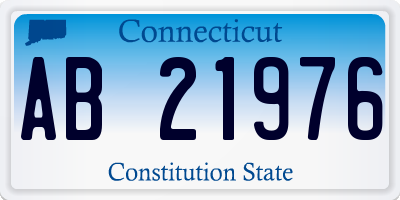 CT license plate AB21976