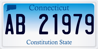 CT license plate AB21979