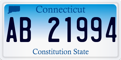 CT license plate AB21994