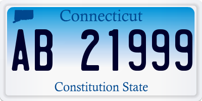 CT license plate AB21999