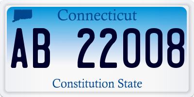 CT license plate AB22008