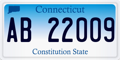 CT license plate AB22009