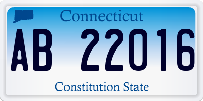 CT license plate AB22016