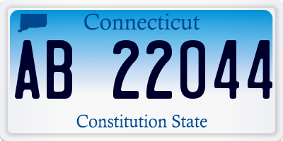 CT license plate AB22044