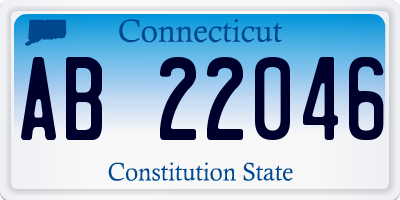 CT license plate AB22046