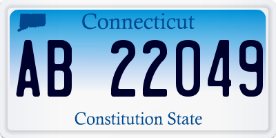 CT license plate AB22049