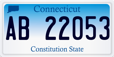 CT license plate AB22053