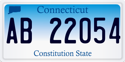 CT license plate AB22054