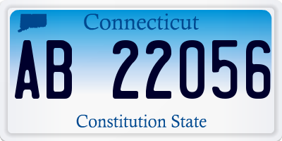 CT license plate AB22056