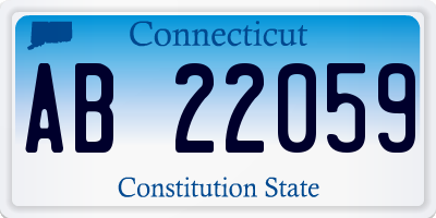 CT license plate AB22059