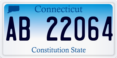 CT license plate AB22064