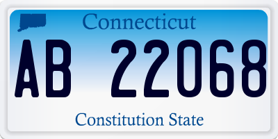 CT license plate AB22068