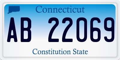 CT license plate AB22069