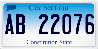 CT license plate AB22076