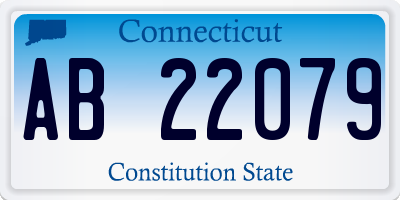 CT license plate AB22079