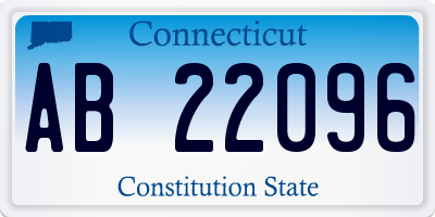 CT license plate AB22096