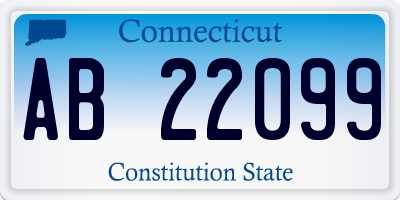 CT license plate AB22099