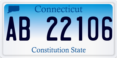 CT license plate AB22106