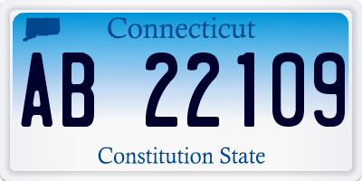 CT license plate AB22109