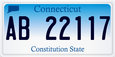 CT license plate AB22117