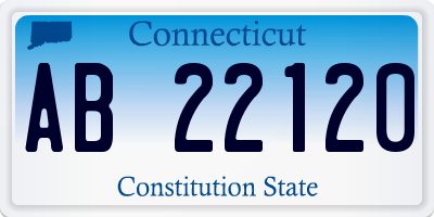 CT license plate AB22120