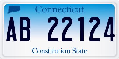 CT license plate AB22124