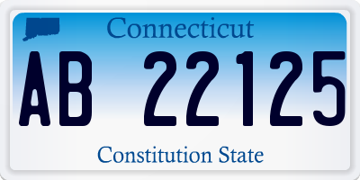 CT license plate AB22125