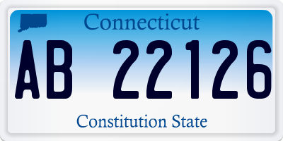 CT license plate AB22126