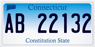 CT license plate AB22132