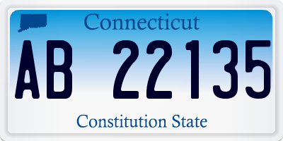 CT license plate AB22135