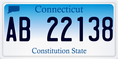 CT license plate AB22138