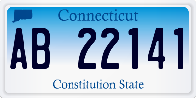 CT license plate AB22141