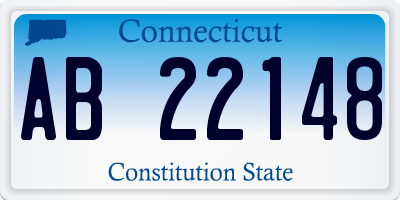 CT license plate AB22148