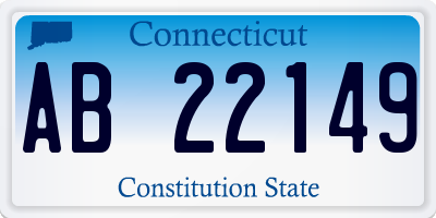 CT license plate AB22149