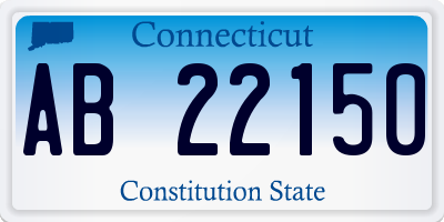 CT license plate AB22150