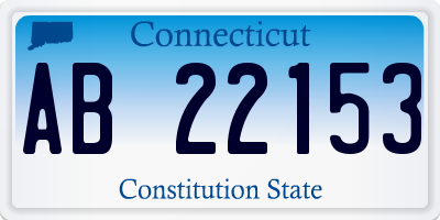 CT license plate AB22153