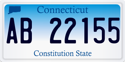 CT license plate AB22155