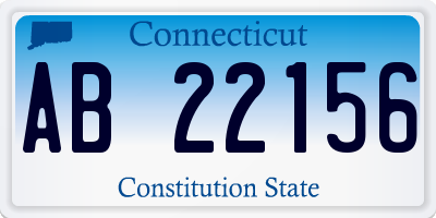 CT license plate AB22156