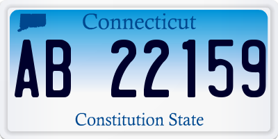 CT license plate AB22159