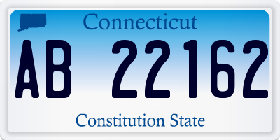 CT license plate AB22162