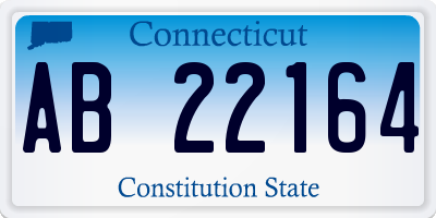 CT license plate AB22164