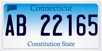 CT license plate AB22165