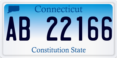 CT license plate AB22166