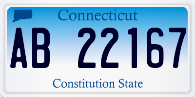 CT license plate AB22167