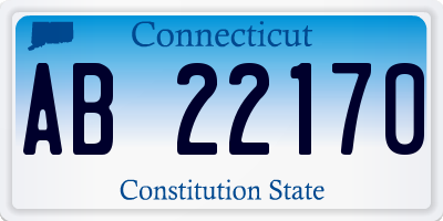 CT license plate AB22170