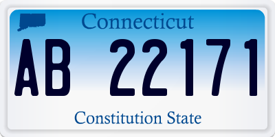 CT license plate AB22171