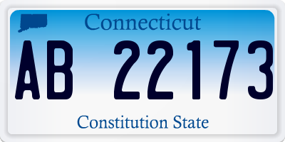 CT license plate AB22173