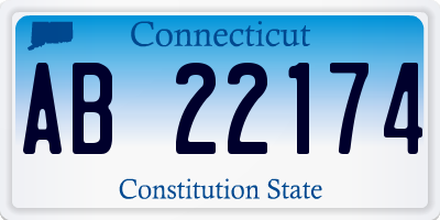 CT license plate AB22174