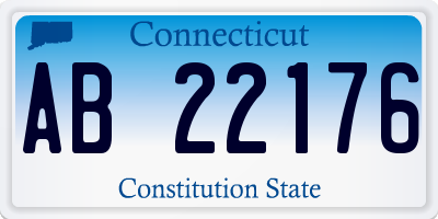 CT license plate AB22176